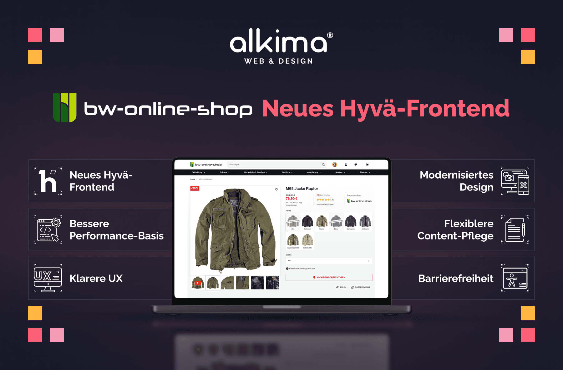 Neues Hyvä-Frontend für den bw-online-shop