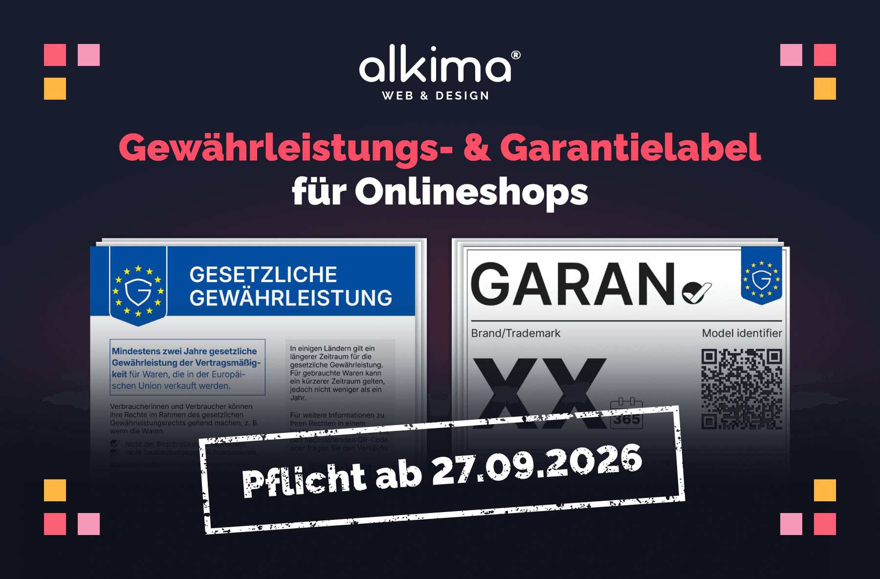 Gewährleistungs- & Garantielabel 2026: Was Shops wissen müssen