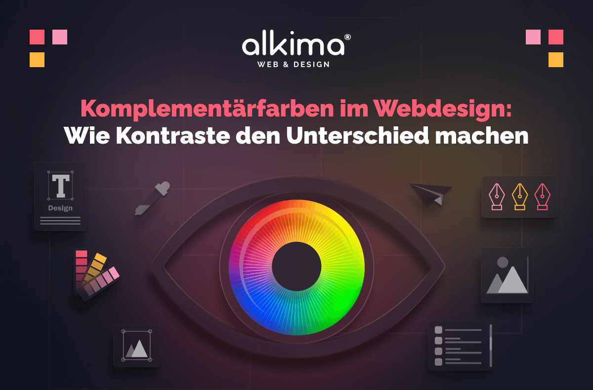 Blog "Komplementärfarben im Webdesign: Wie Kontraste den Unterschied machen" - Titelbild