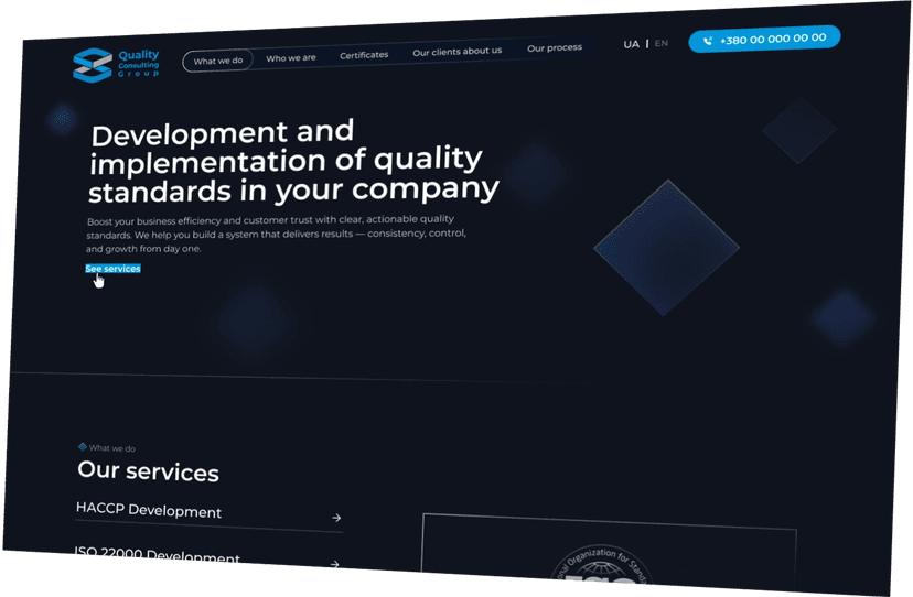 Quality Consulting Group Landingpage