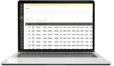 Beispiel für die Backend-Verwaltung im bw-online-shop