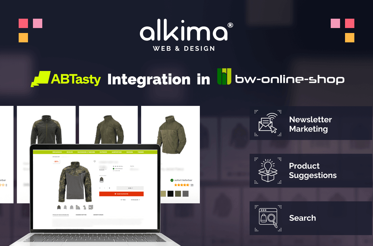 Ki-Suche und Produktempfehlungen im bw-online-shop - Integrationsdetails und -Ergebnisse