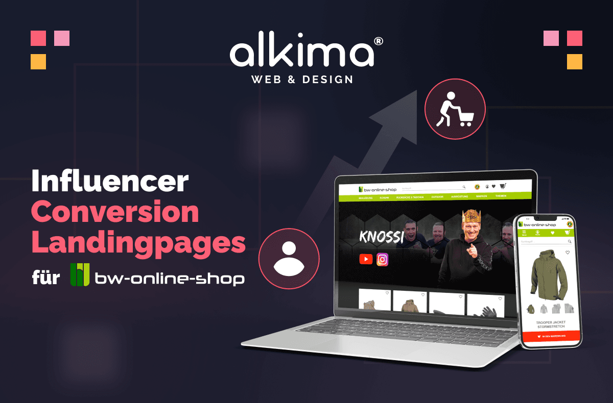 Hochkonvertierende Landingpage für den bw-online-shop