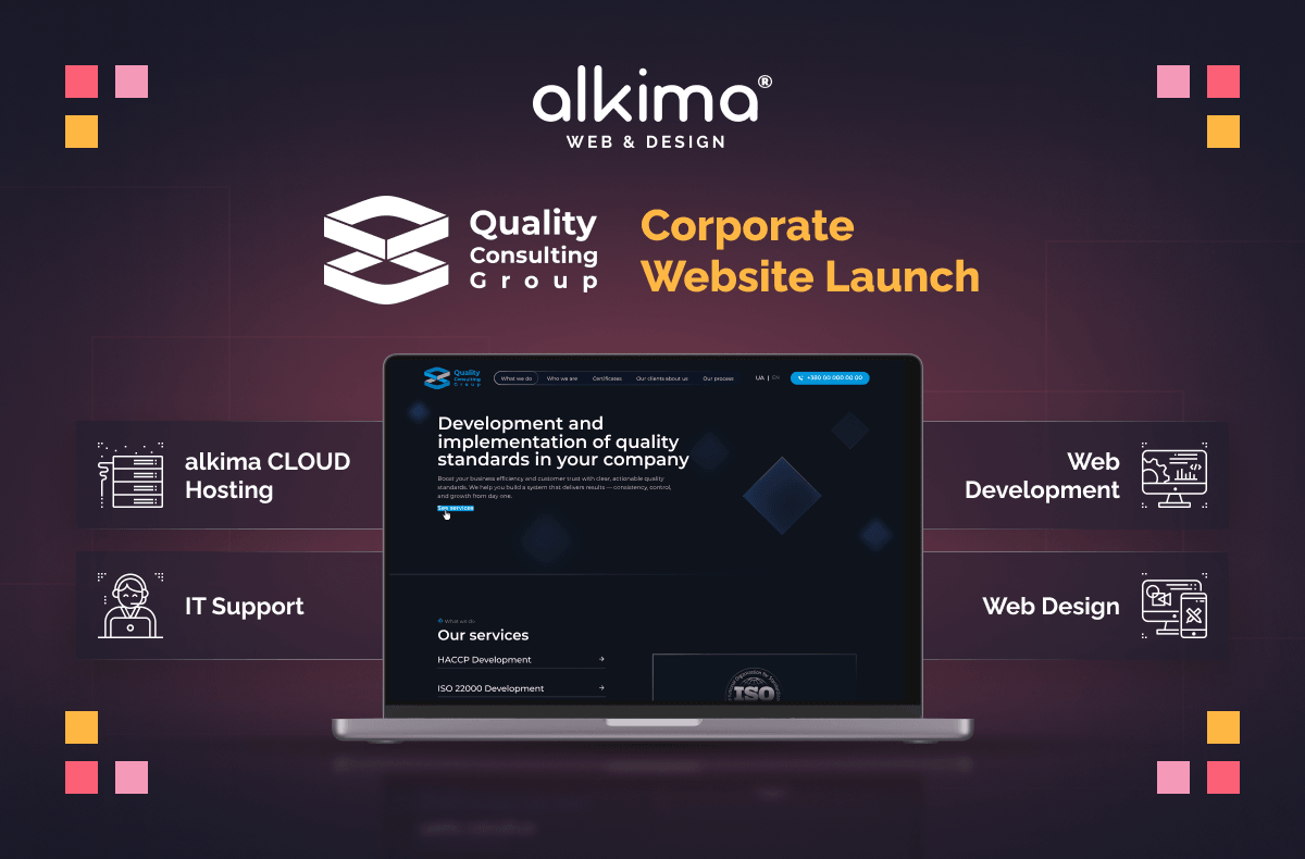 Landingpage für Quality Consulting Group als Basis der künftigen Corporate-Website